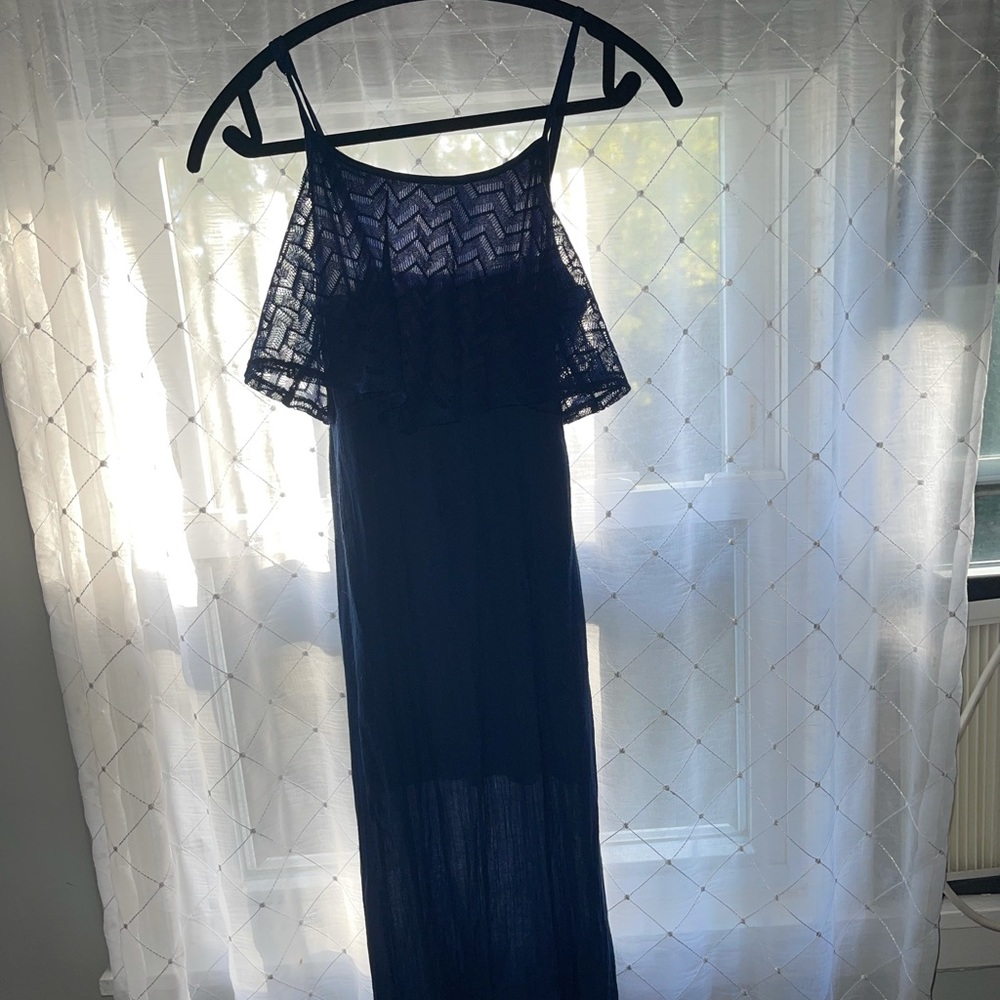 Navy blue maxi dress